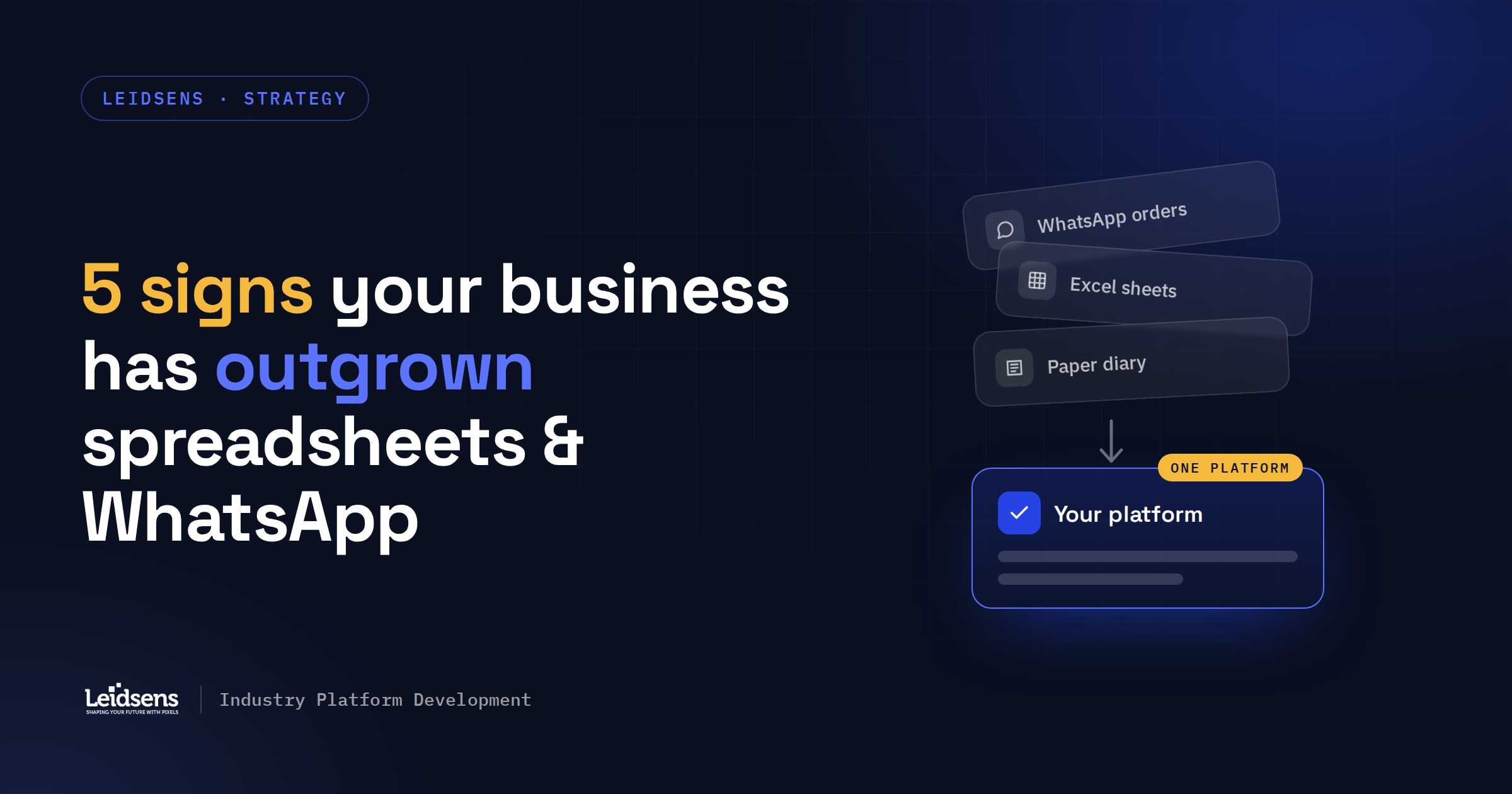 5 signs you have outgrown spreadsheets and WhatsApp