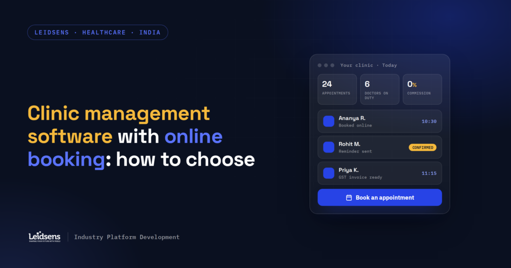 Clinic management software with online booking: how to choose (India)